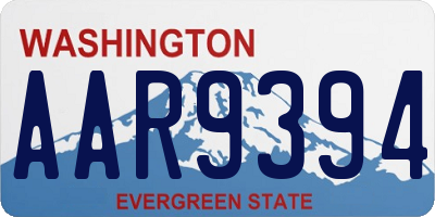 WA license plate AAR9394