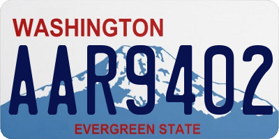 WA license plate AAR9402