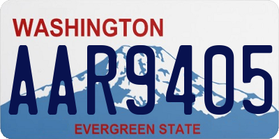 WA license plate AAR9405