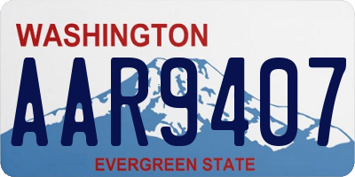 WA license plate AAR9407