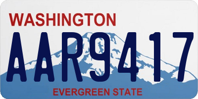 WA license plate AAR9417