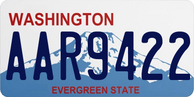 WA license plate AAR9422