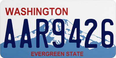 WA license plate AAR9426