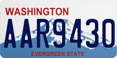 WA license plate AAR9430