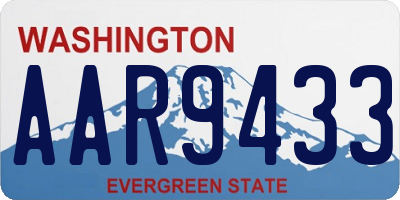 WA license plate AAR9433