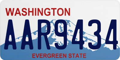 WA license plate AAR9434
