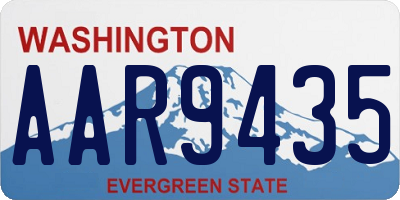 WA license plate AAR9435