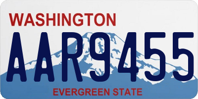 WA license plate AAR9455