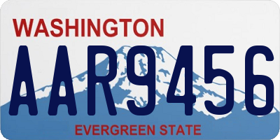 WA license plate AAR9456