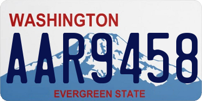 WA license plate AAR9458