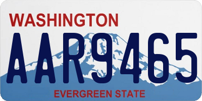 WA license plate AAR9465
