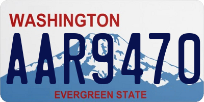 WA license plate AAR9470