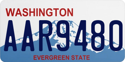 WA license plate AAR9480