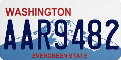 WA license plate AAR9482