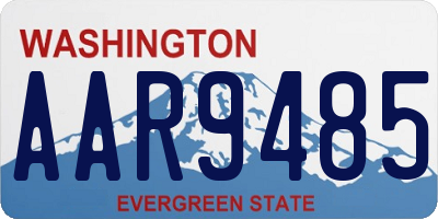 WA license plate AAR9485