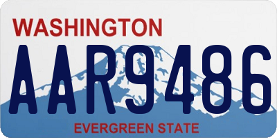 WA license plate AAR9486