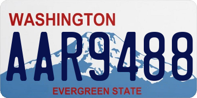WA license plate AAR9488