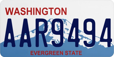 WA license plate AAR9494