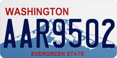 WA license plate AAR9502