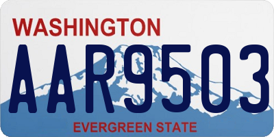 WA license plate AAR9503