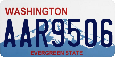 WA license plate AAR9506