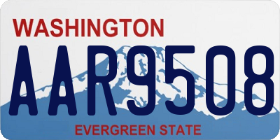 WA license plate AAR9508