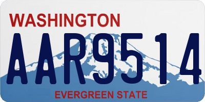WA license plate AAR9514