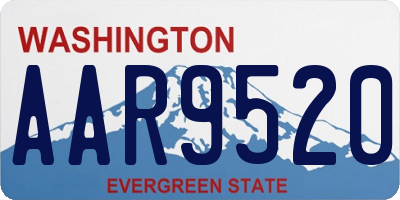 WA license plate AAR9520
