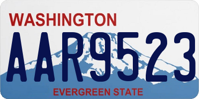 WA license plate AAR9523