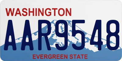 WA license plate AAR9548