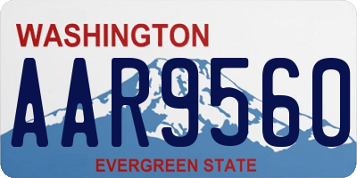 WA license plate AAR9560