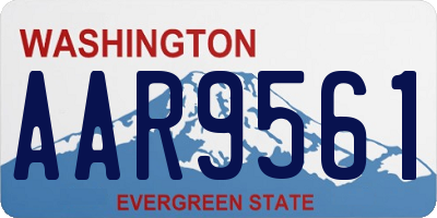 WA license plate AAR9561