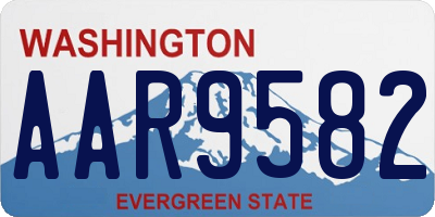 WA license plate AAR9582