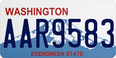 WA license plate AAR9583