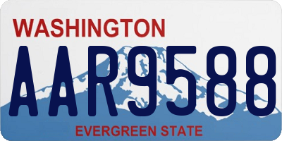 WA license plate AAR9588