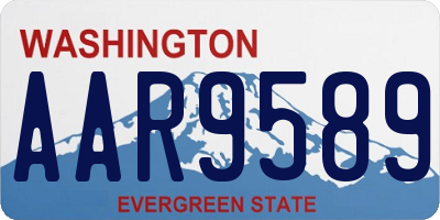 WA license plate AAR9589