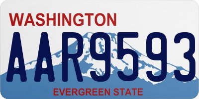 WA license plate AAR9593