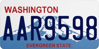 WA license plate AAR9598