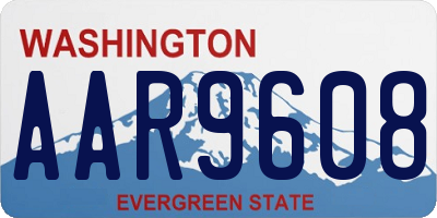 WA license plate AAR9608