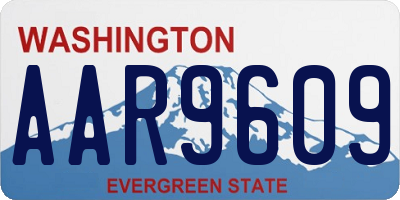 WA license plate AAR9609