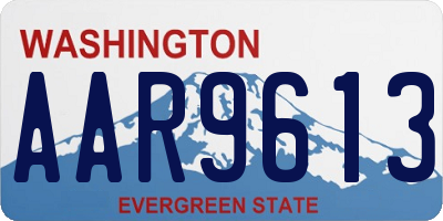 WA license plate AAR9613