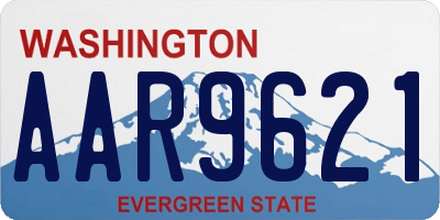 WA license plate AAR9621