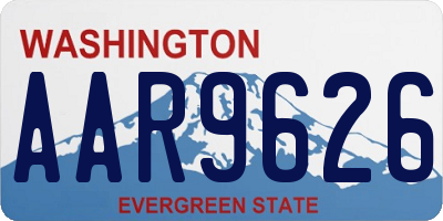 WA license plate AAR9626