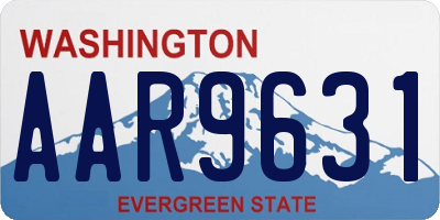WA license plate AAR9631