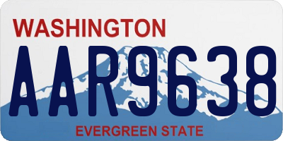 WA license plate AAR9638