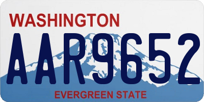 WA license plate AAR9652