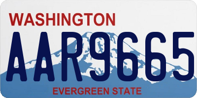 WA license plate AAR9665