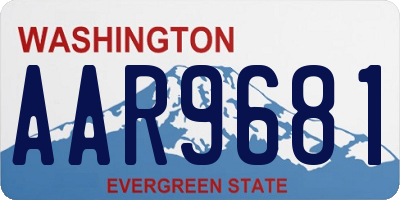 WA license plate AAR9681