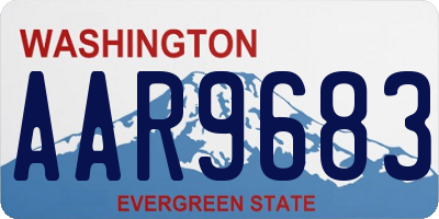 WA license plate AAR9683