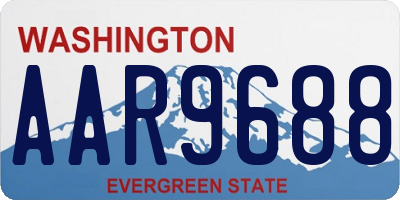 WA license plate AAR9688